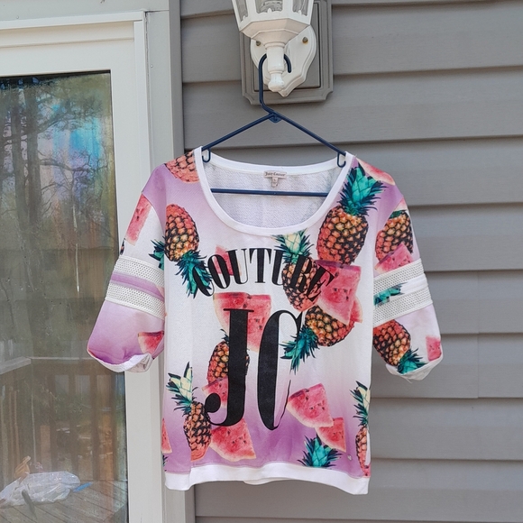 Colorful Womens JUICY Couture Graphic T-Shirt LARGE - Picture 1 of 6